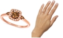 Le Vian Chocolate Diamond&reg; and Nude Diamond™ (5/8 ct. t.w.) Halo Ring